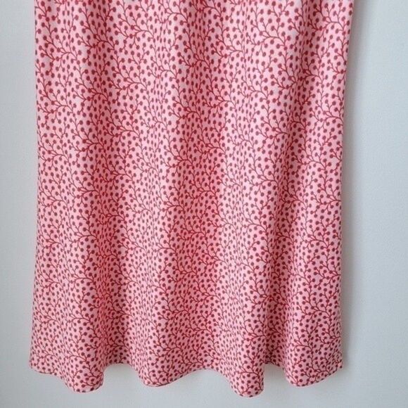 FRENCH CONNECTION Red Pink White Floral A-Line Skirt Size Small - Picture 6 of 8